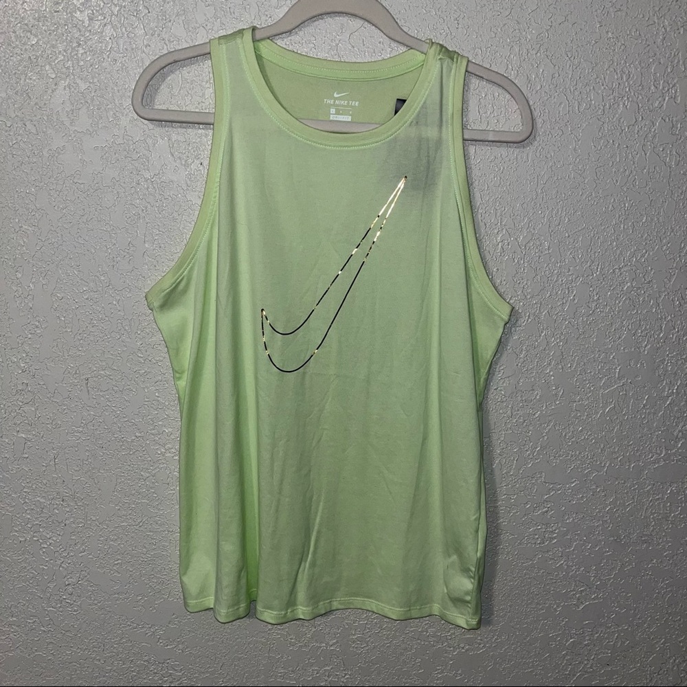 Nike women’s Dri-Fit Femme Training tank top, L, lime green